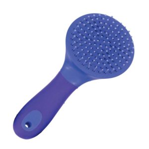Partrade Curved Handle Mane/Tail Brush Equine Grooming Tools Purple 